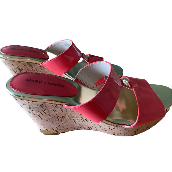 Stylish Pink Wedge Sandals - Picture 2 of 11